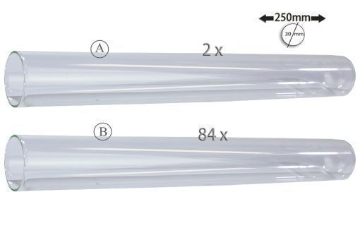 Reagenzgläser 245x30mm, Glas 