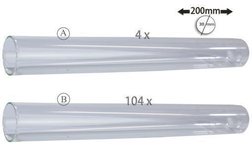 Reagenzgläser 200x30mm, Glas 