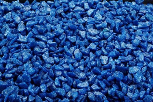 Terrarien Glitzerstein Ozeanblau 8- 16 mm 