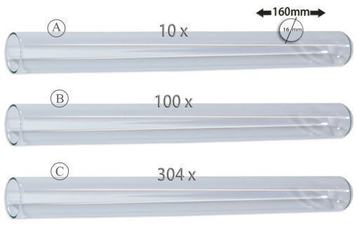 Reagenzgläser 160x16mm, Glas 